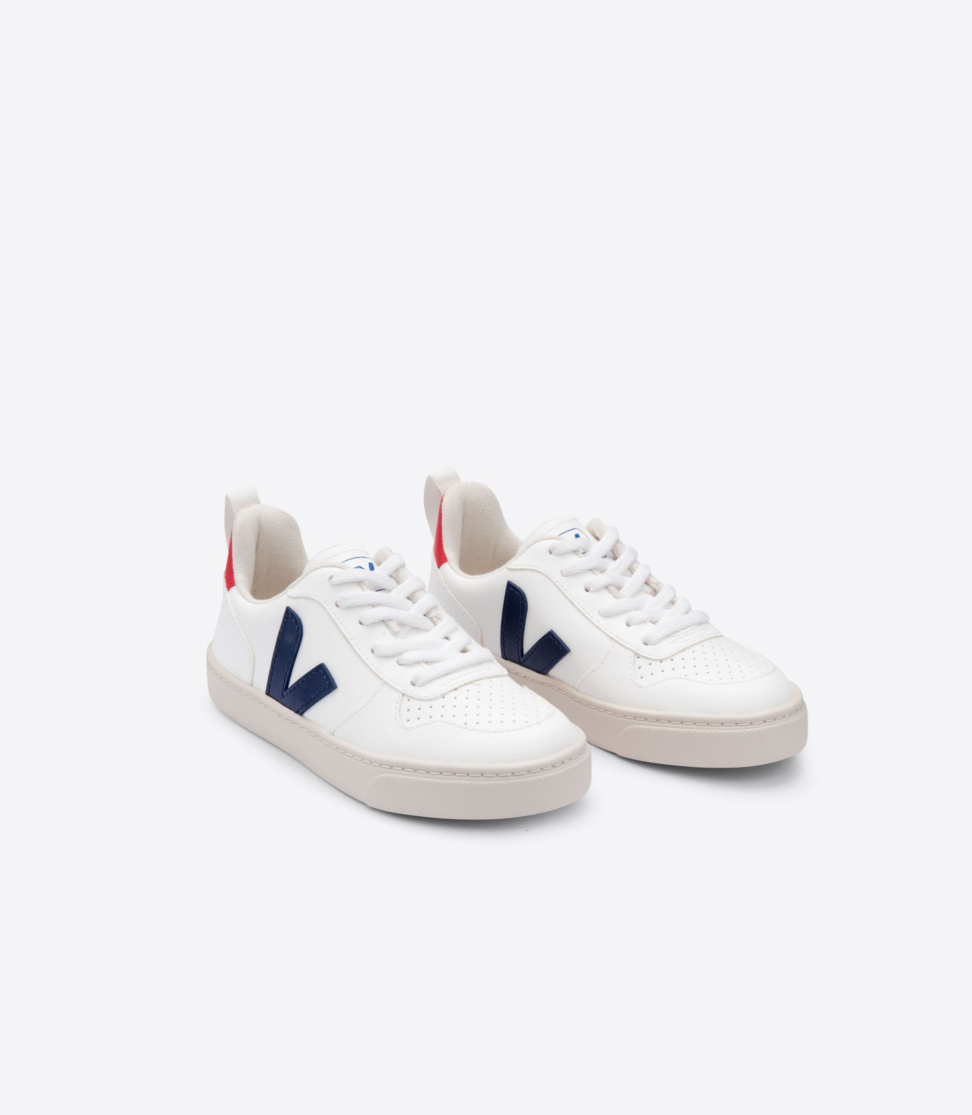 Veja V-10 Laces Cwl Kids' Sneakers White Blue Red | VJ80139M