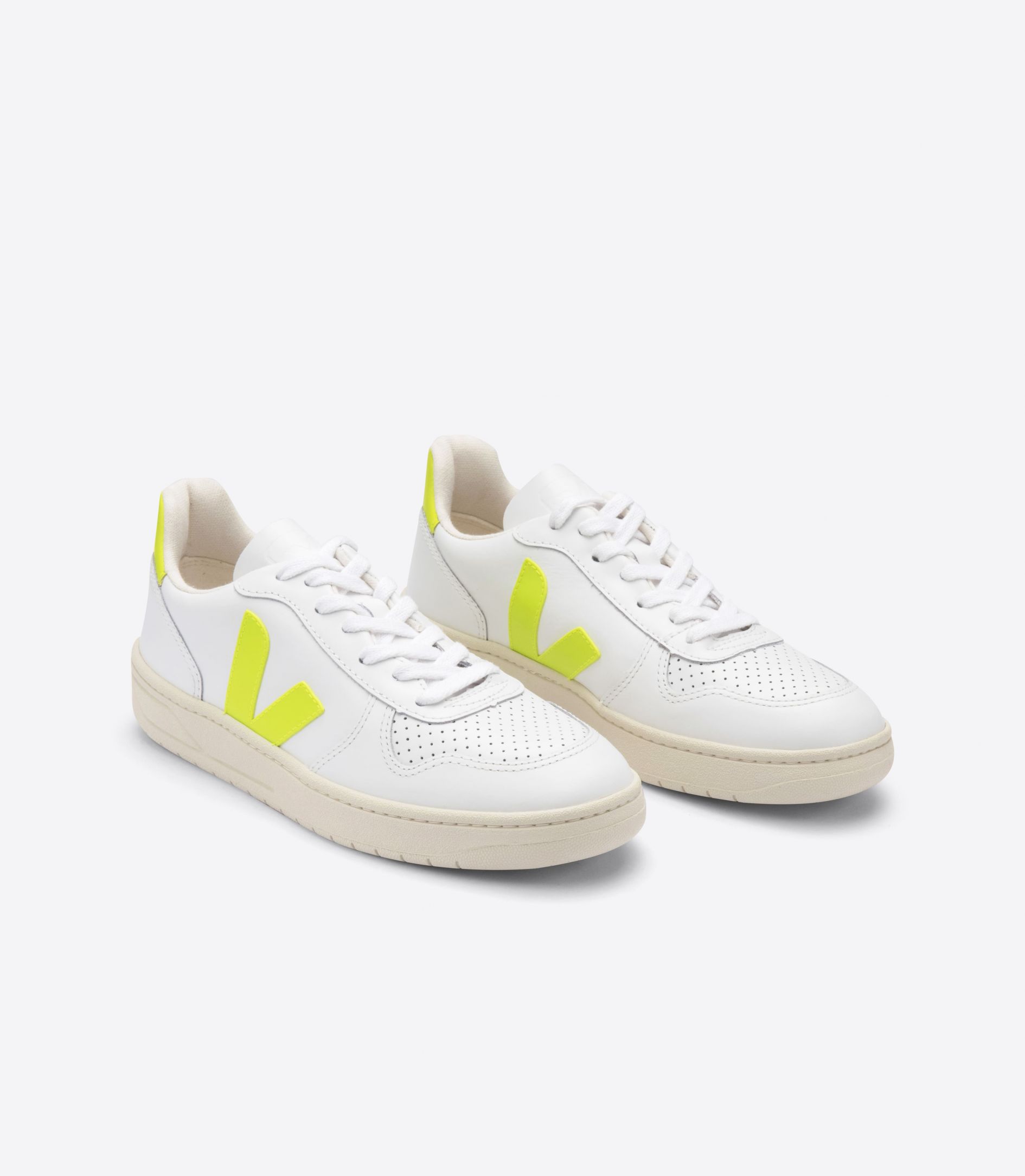 Veja V-10 Leather Women's Sneakers White | VJ60853W