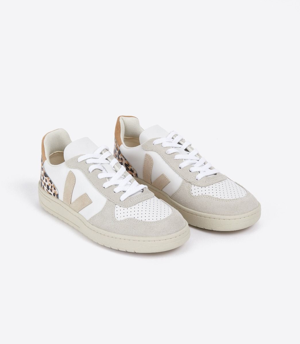 Veja V-10 Men's Sneakers White Leopard | VJ03542V