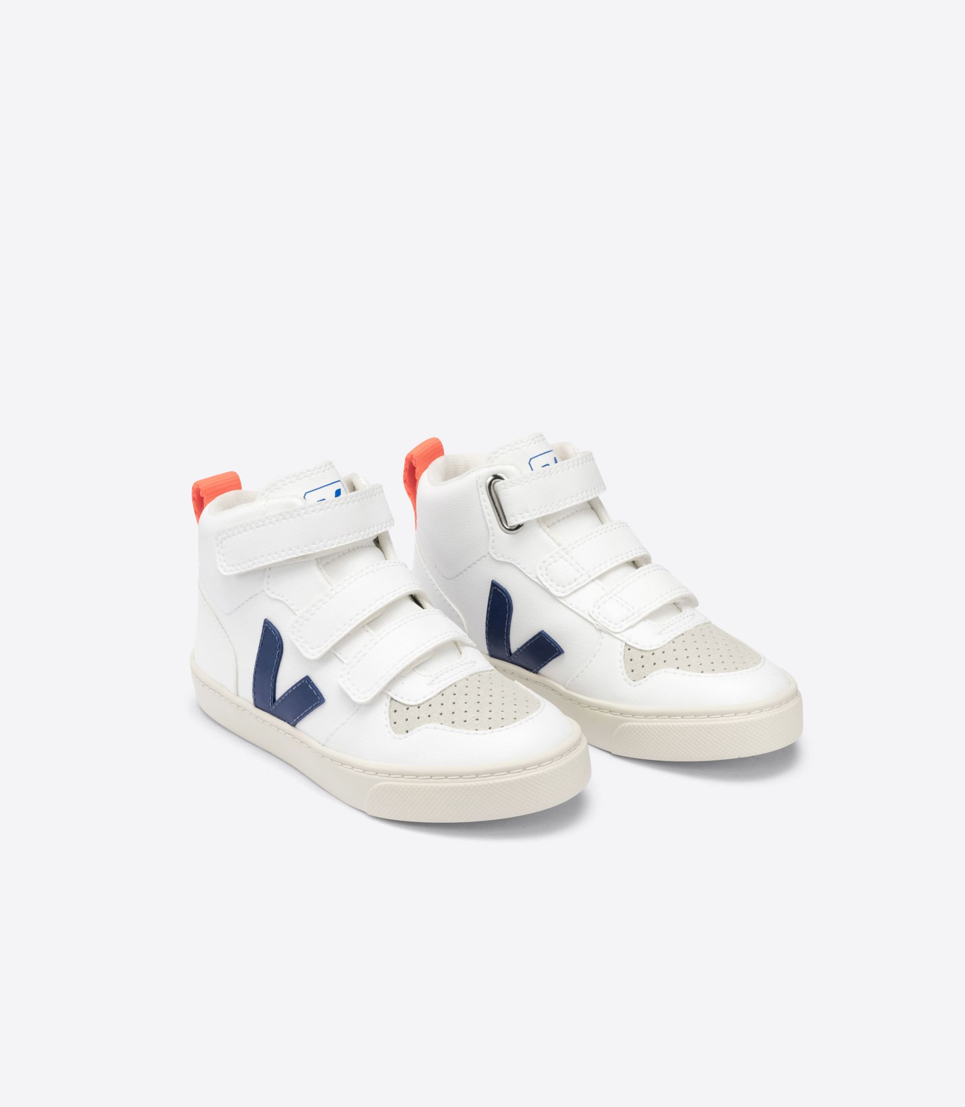 Veja V-10 Mid Cwl Kids' Sneakers White Blue Orange | VJ69017Z