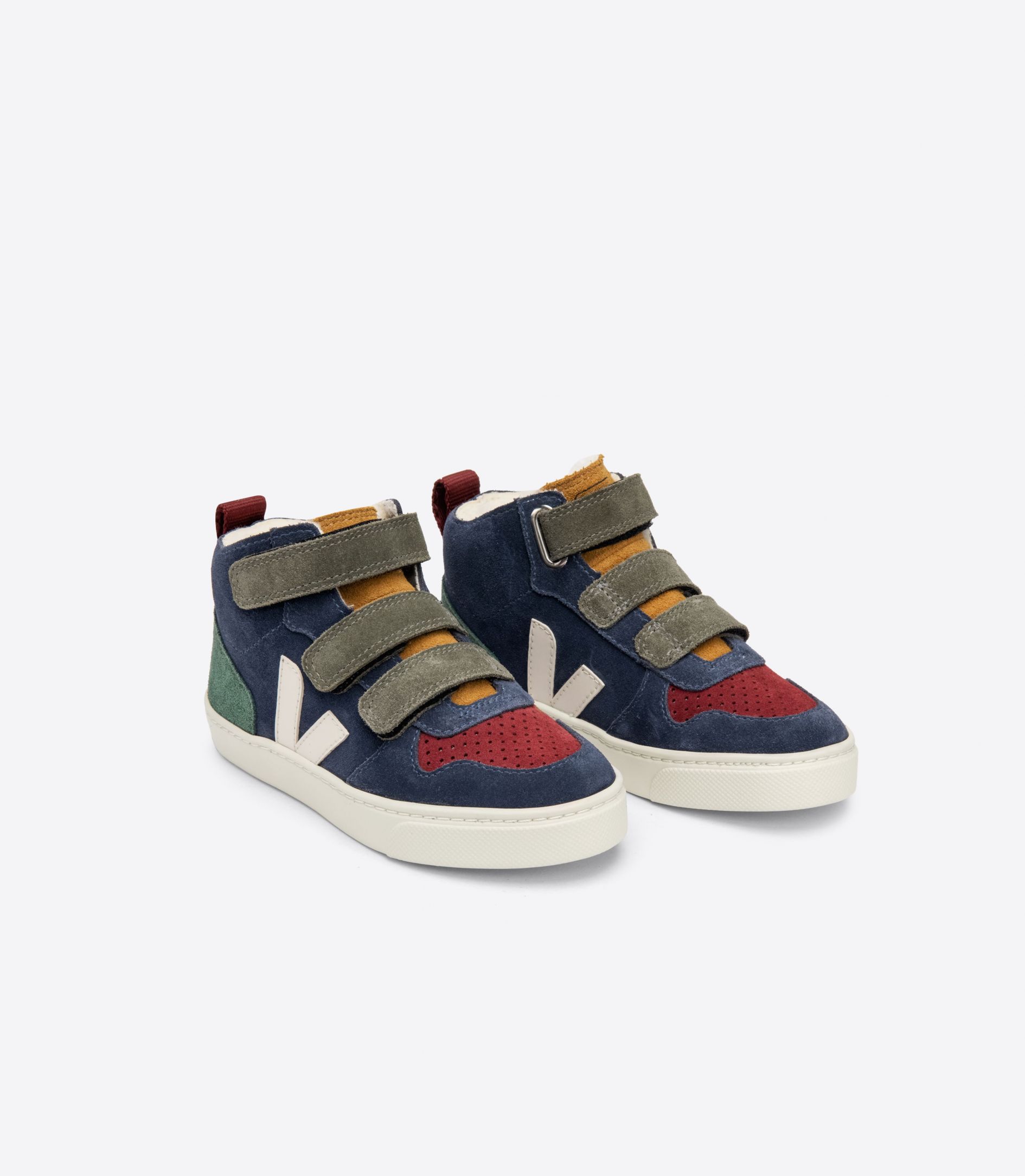 Veja V-10 Mid Fured Suede Kids' Sneakers Multicolor | VJ03942G