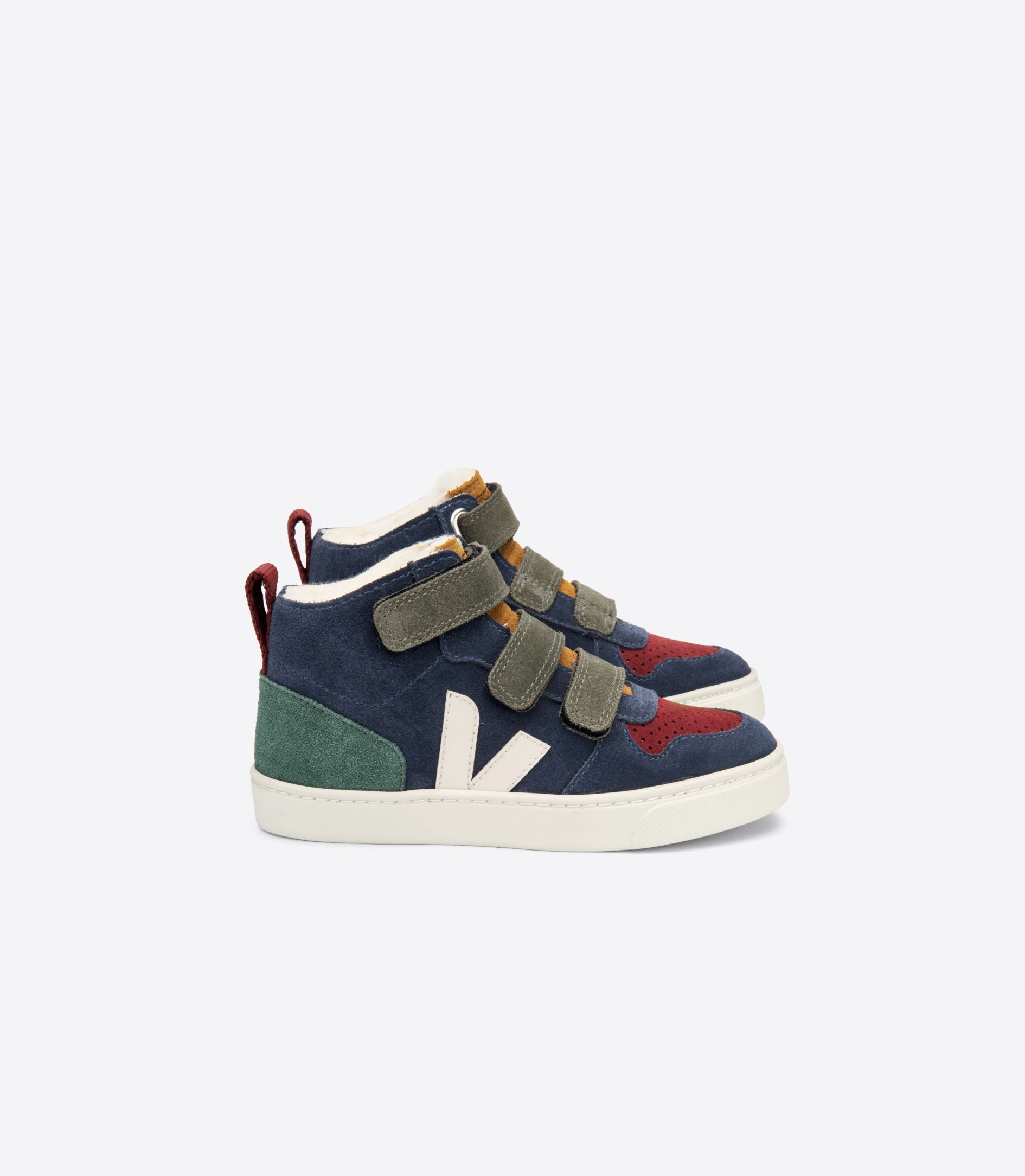 Veja V-10 Mid Fured Suede Kids\' Sneakers Multicolor | VJ03942G