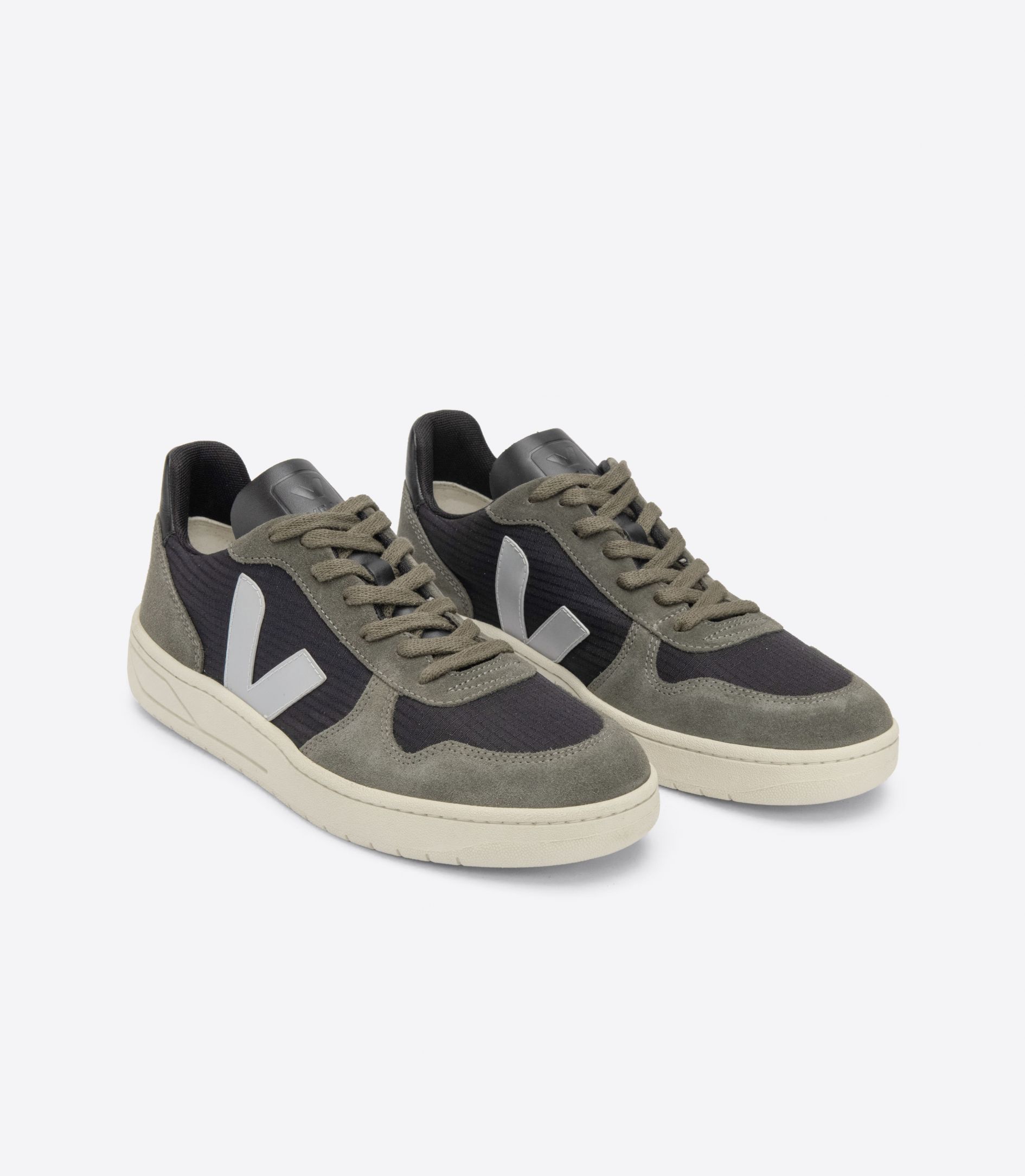 Veja V-10 Ripstop Men's Sneakers Black Grey | VJ49130J