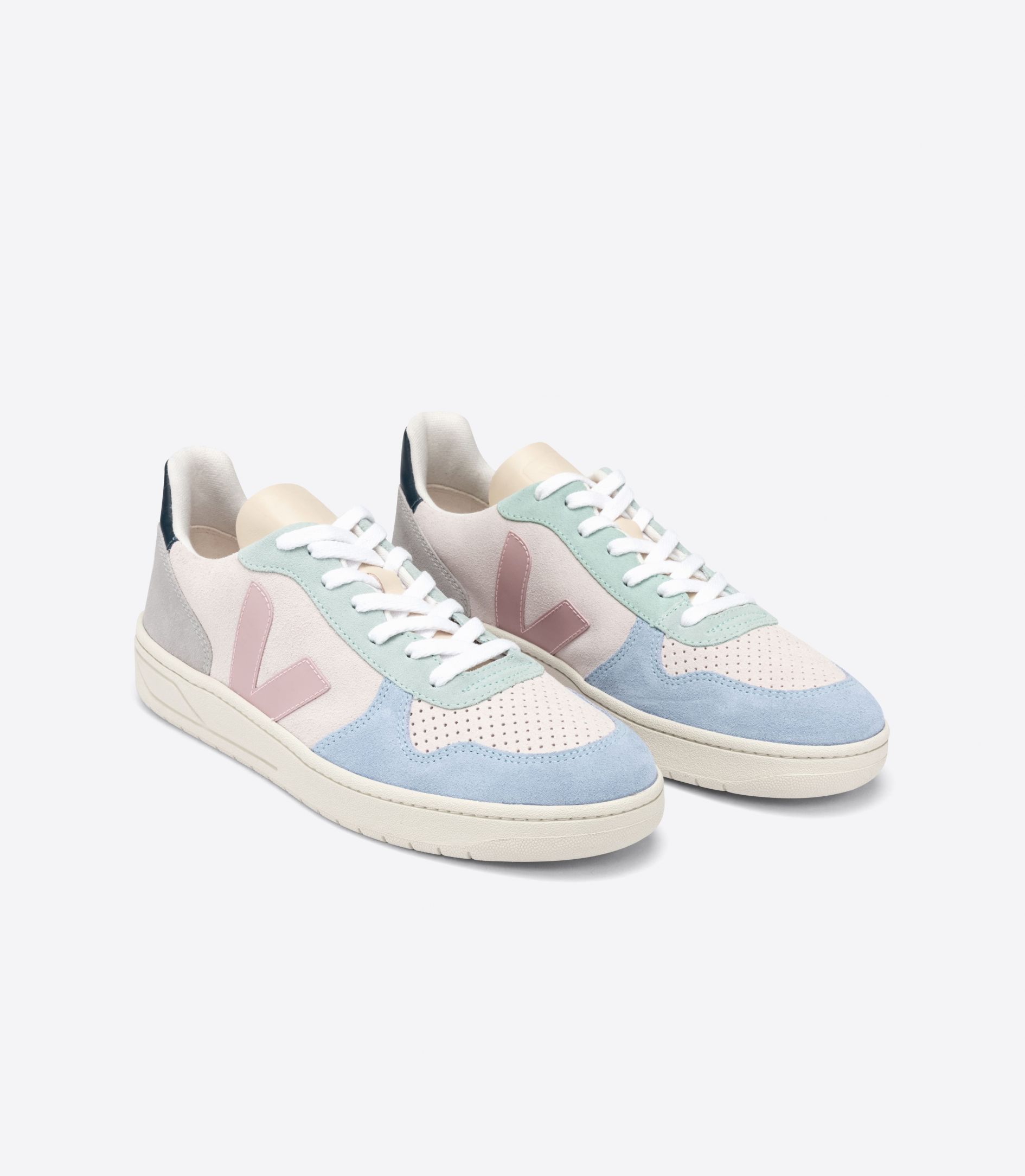 Veja V-10 Suede Women's Sneakers Multicolor Beige | VJ31568S