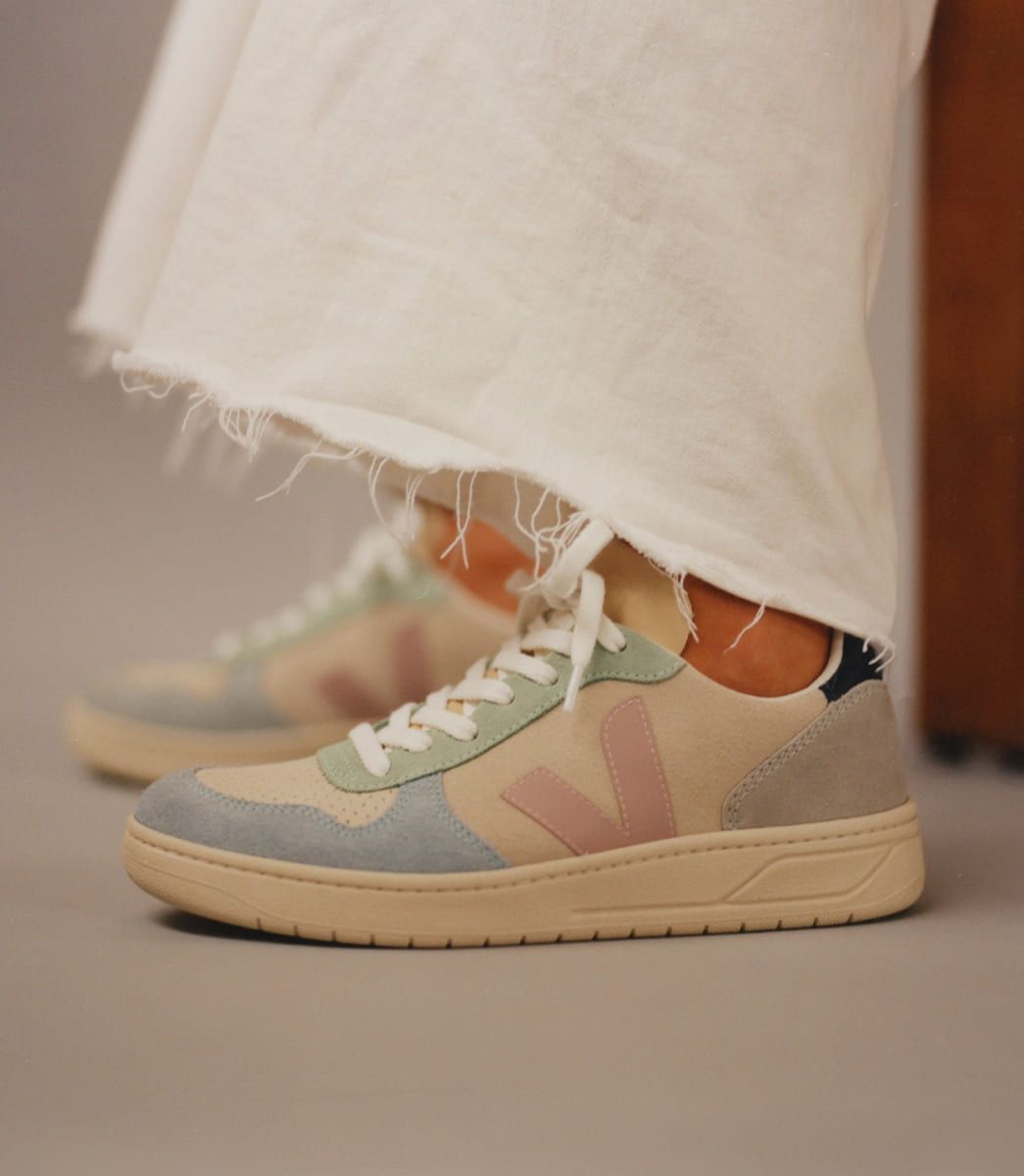 Veja V-10 Suede Women's Sneakers Multicolor Beige | VJ31568S