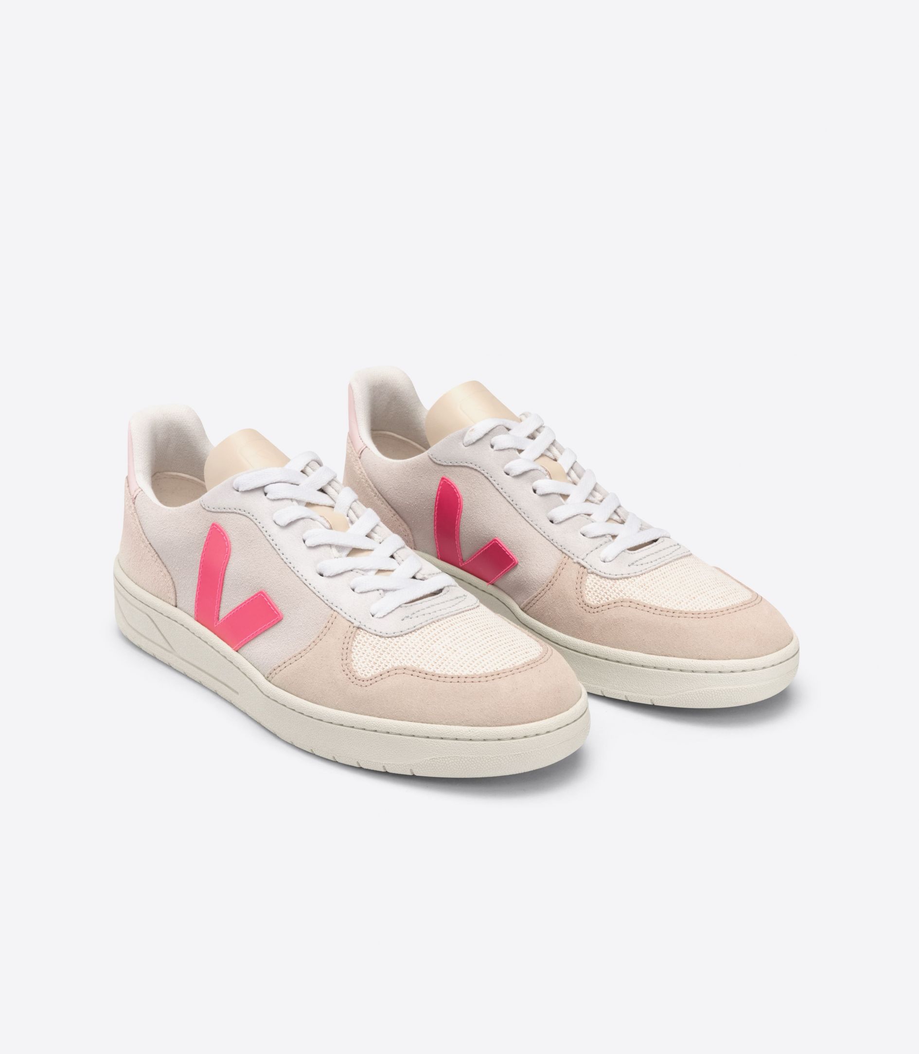 Veja V-10 Suede Women's Sneakers Multicolor Beige Rose | VJ85216D