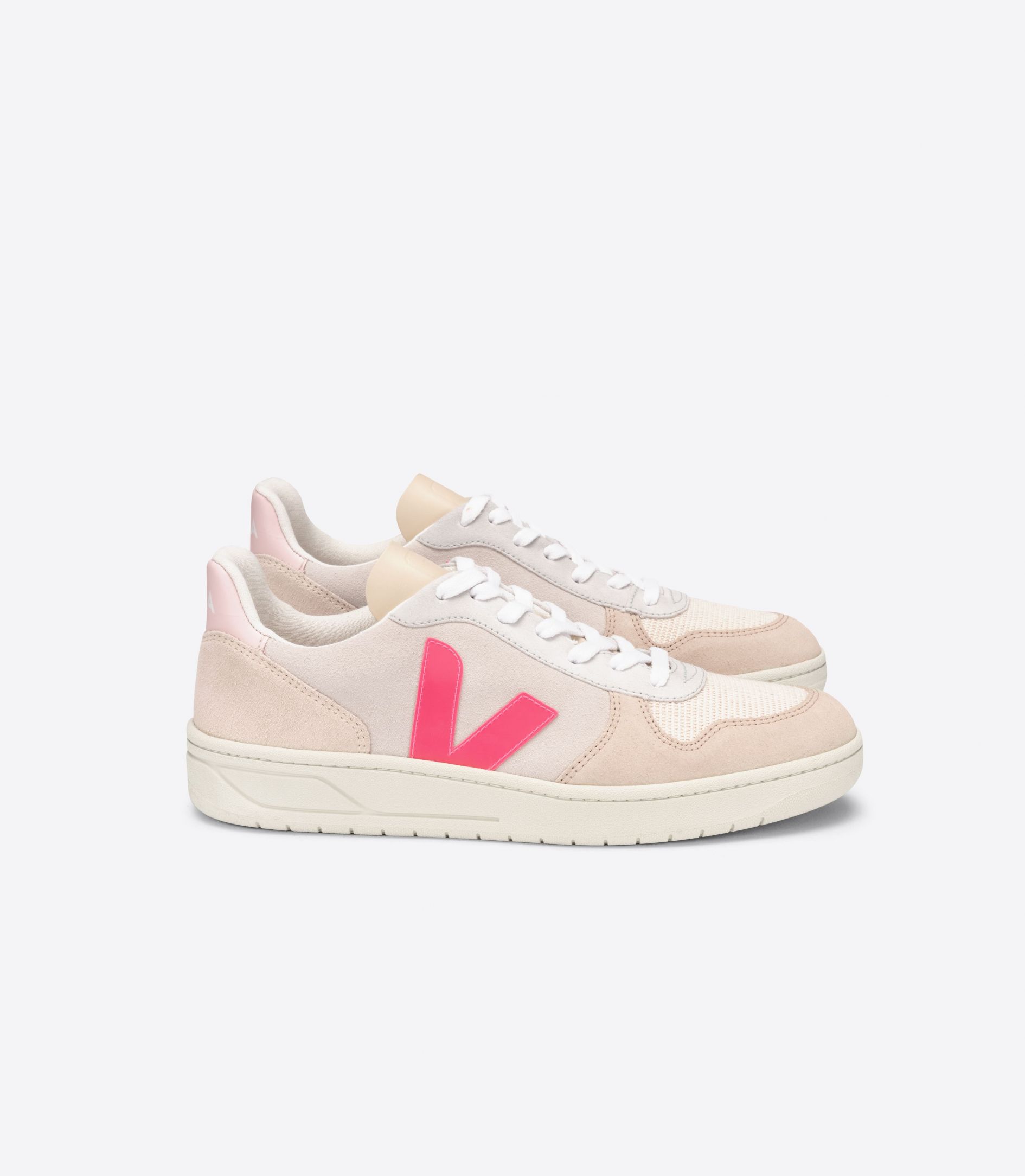 Veja V-10 Suede Women\'s Sneakers Multicolor Beige Rose | VJ85216D