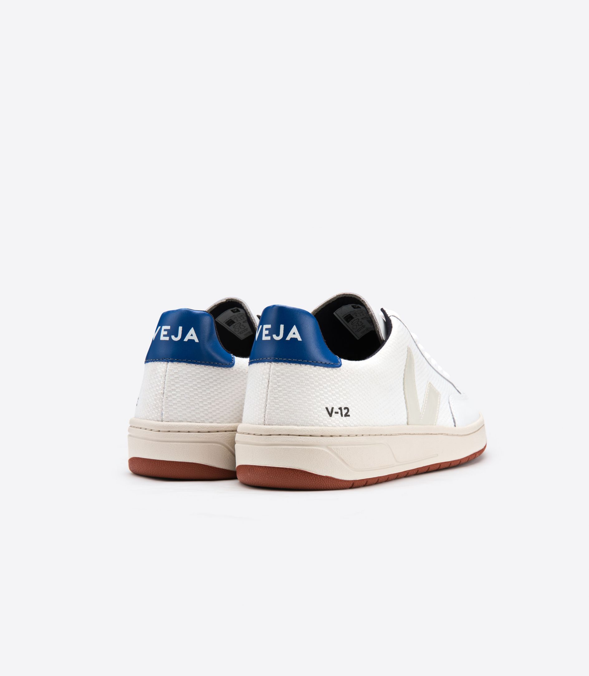 Veja V-12 Bastille B-Mesh Men's Sneakers White Indigo | VJ21745S