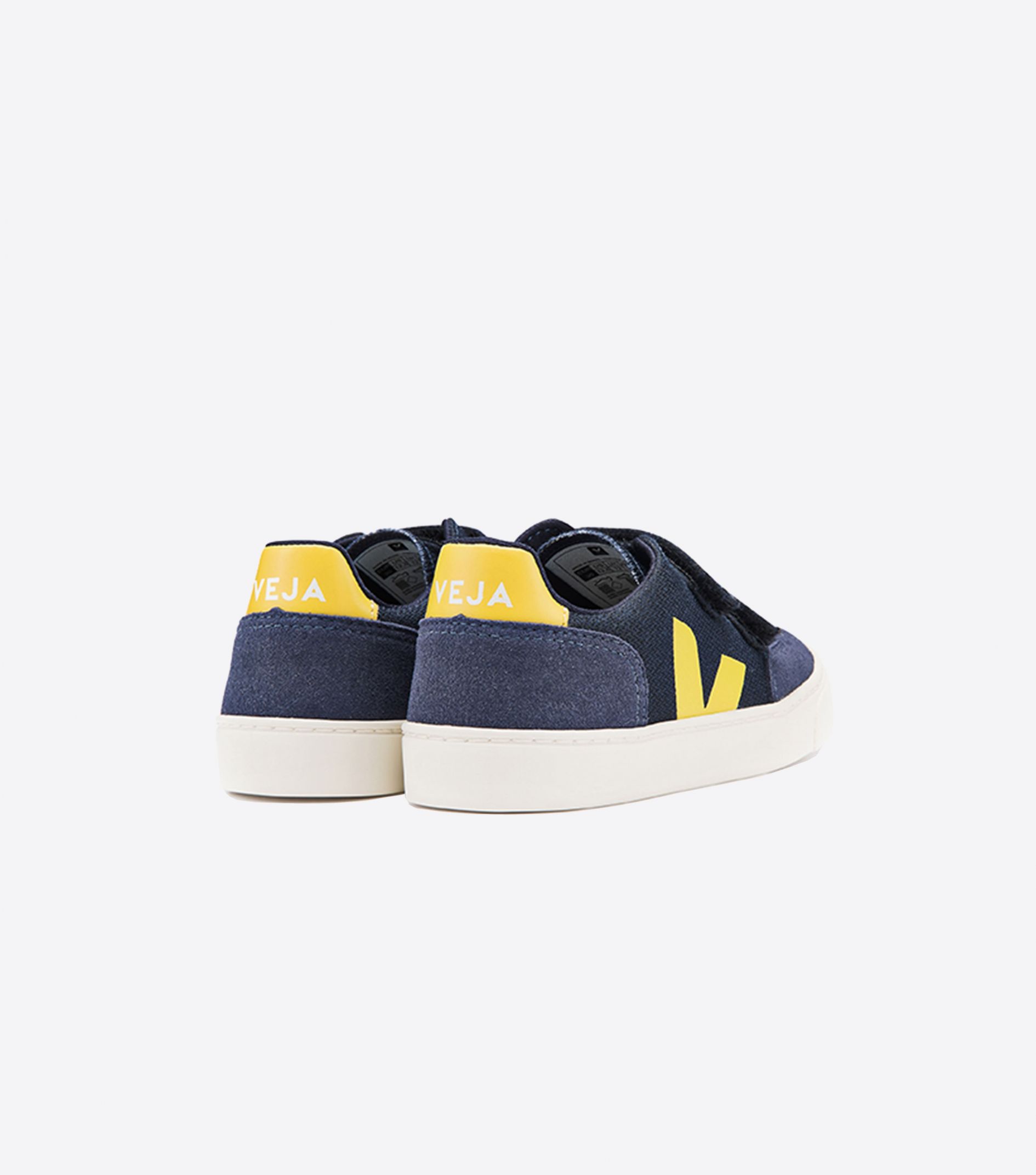 Veja V-12 Canvas Kids' Sneakers Navy Gold Yellow | VJ53987V