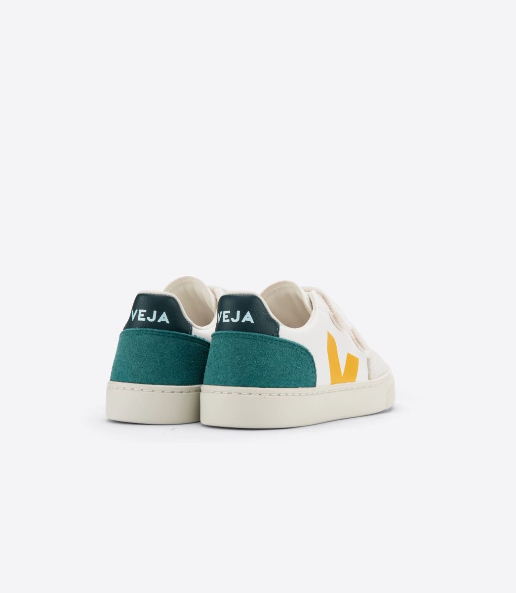 Veja V-12 Chromefree Leather Kids' Sneakers Multicolor Brown | VJ37290Y