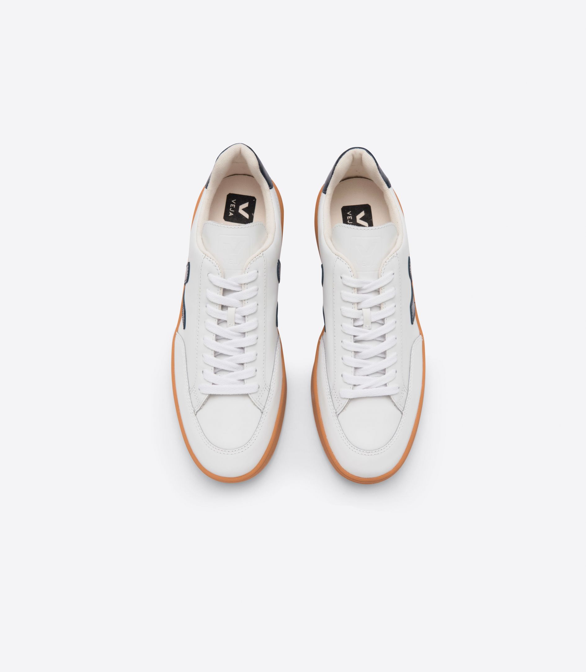 Veja V-12 Leather Men's Sneakers White | VJ57138V