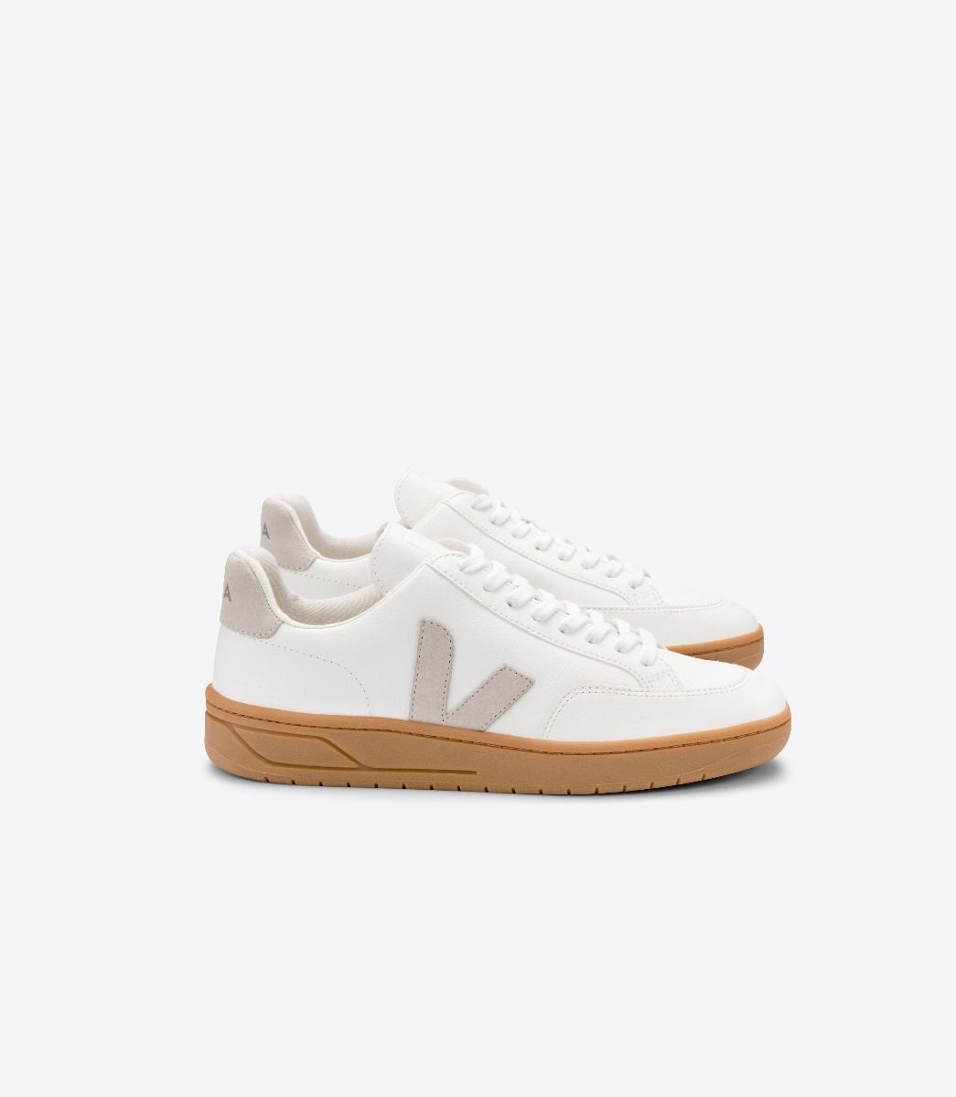 Veja V-12 Leather Women\'s Sneakers White Beige | VJ17605E