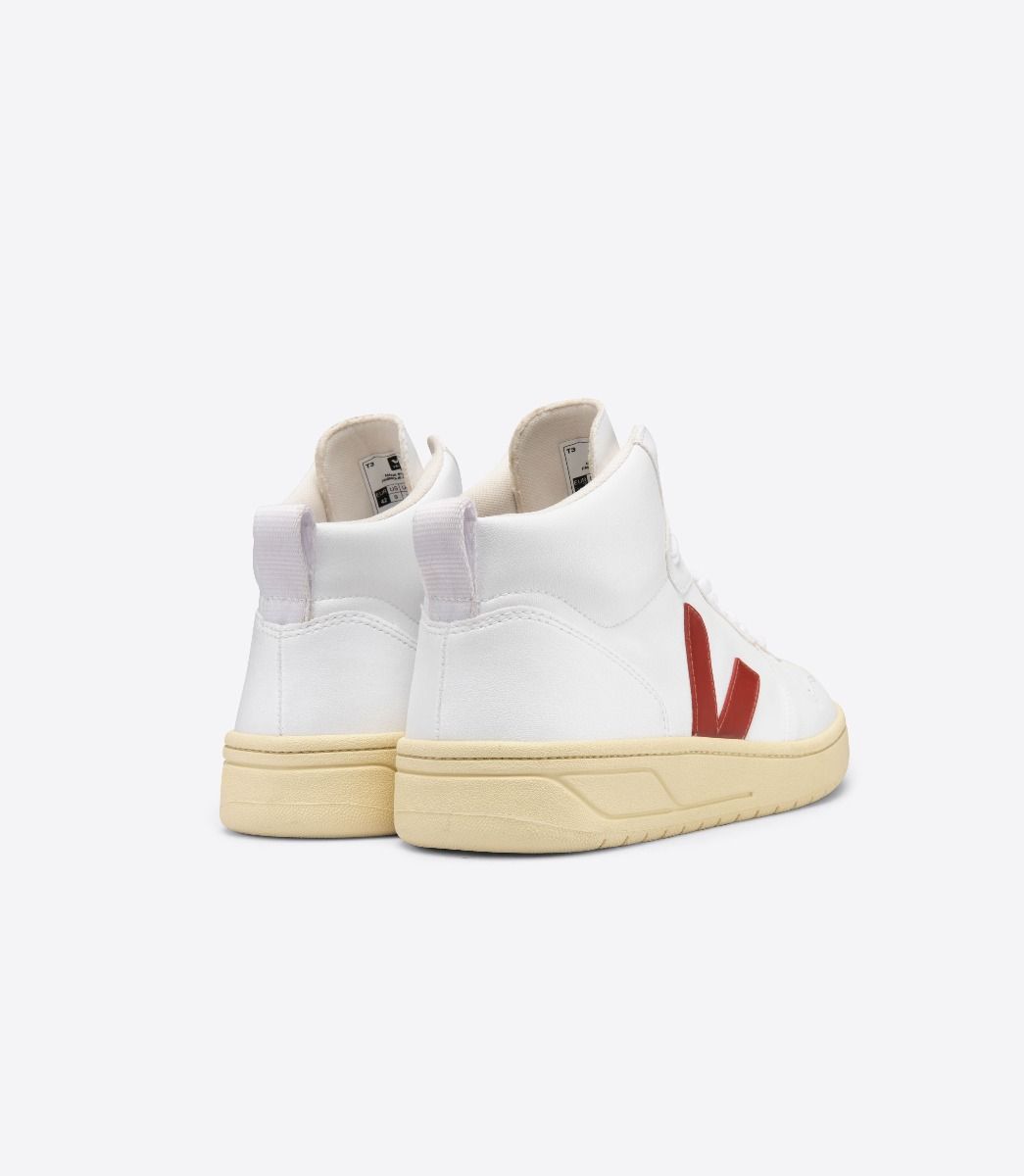 Veja V-15 Cwl Vegan Men's Sneakers White Red | VJ01285D