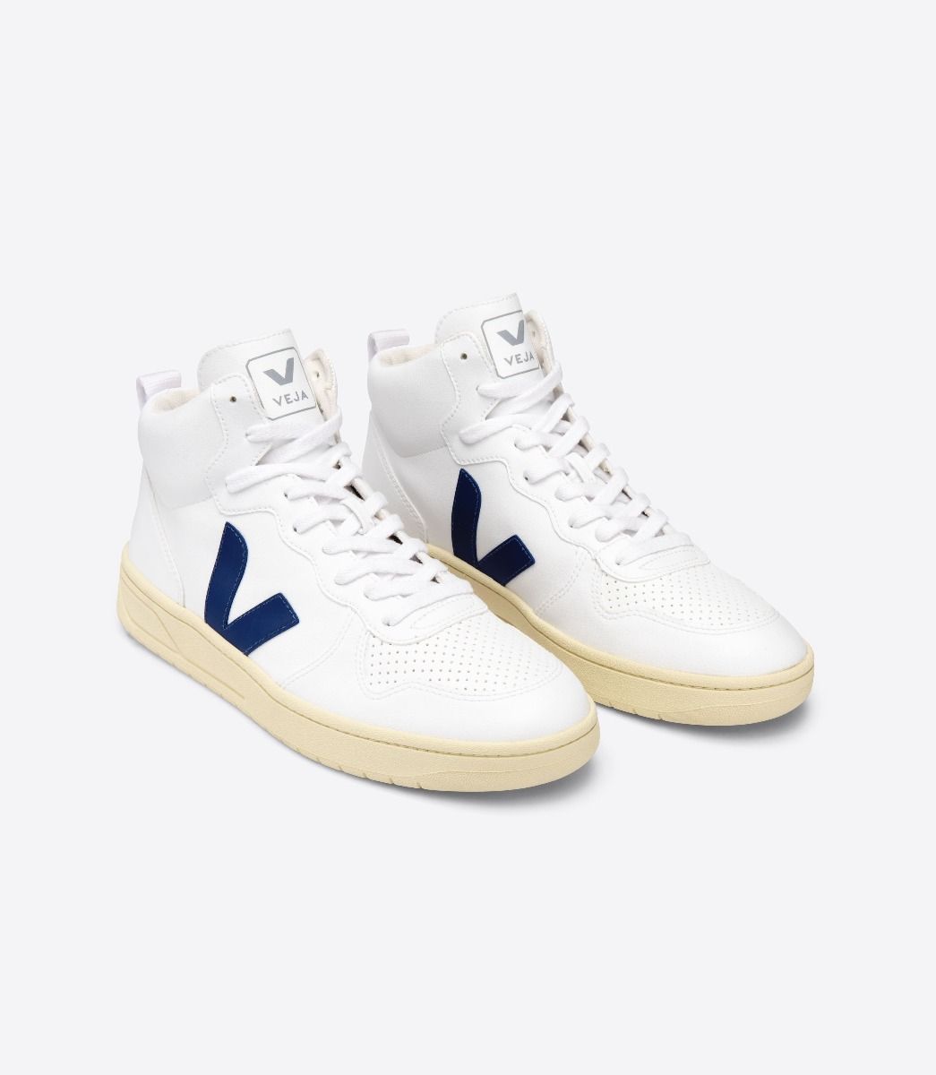 Veja V-15 Cwl Women's Sneakers White Blue | VJ03186X