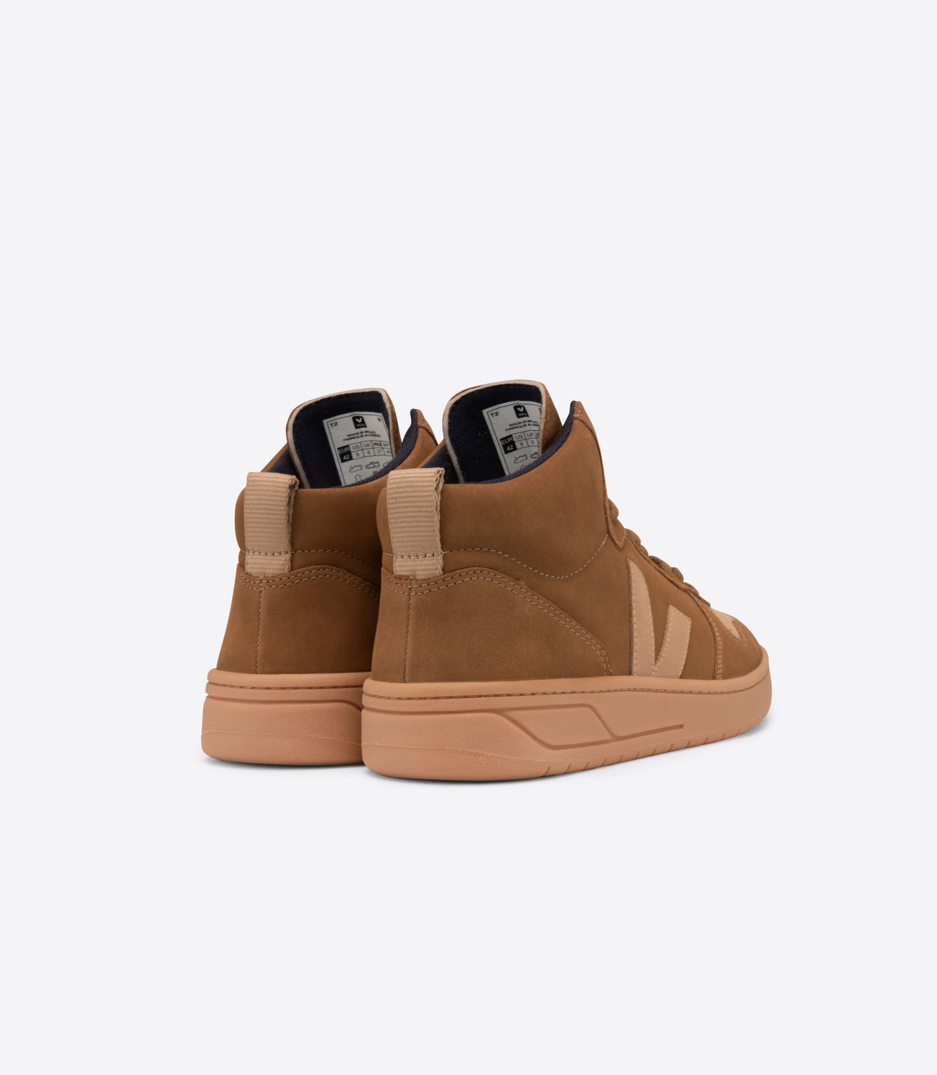 Veja V-15 Nubuck Men's Sneakers Brown | VJ19073E