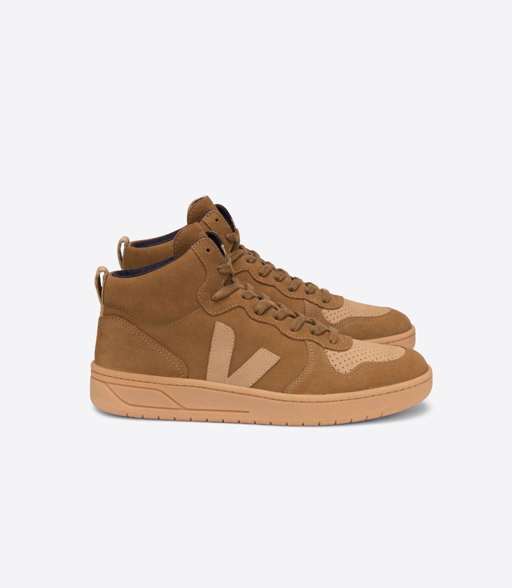 Veja V-15 Nubuck Men\'s Sneakers Brown | VJ19073E