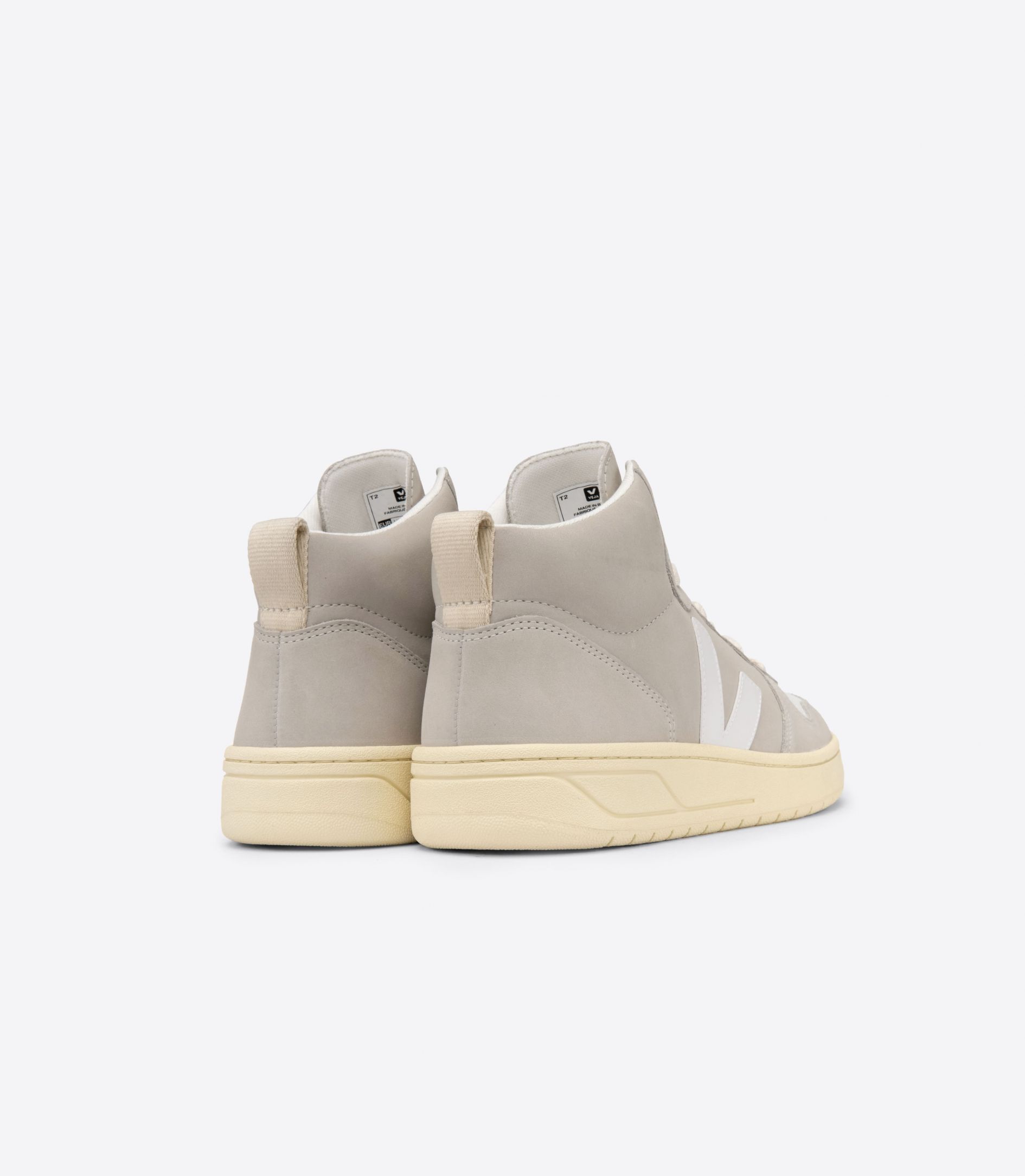 Veja V-15 Nubuck Men's Sneakers Grey White | VJ07645A