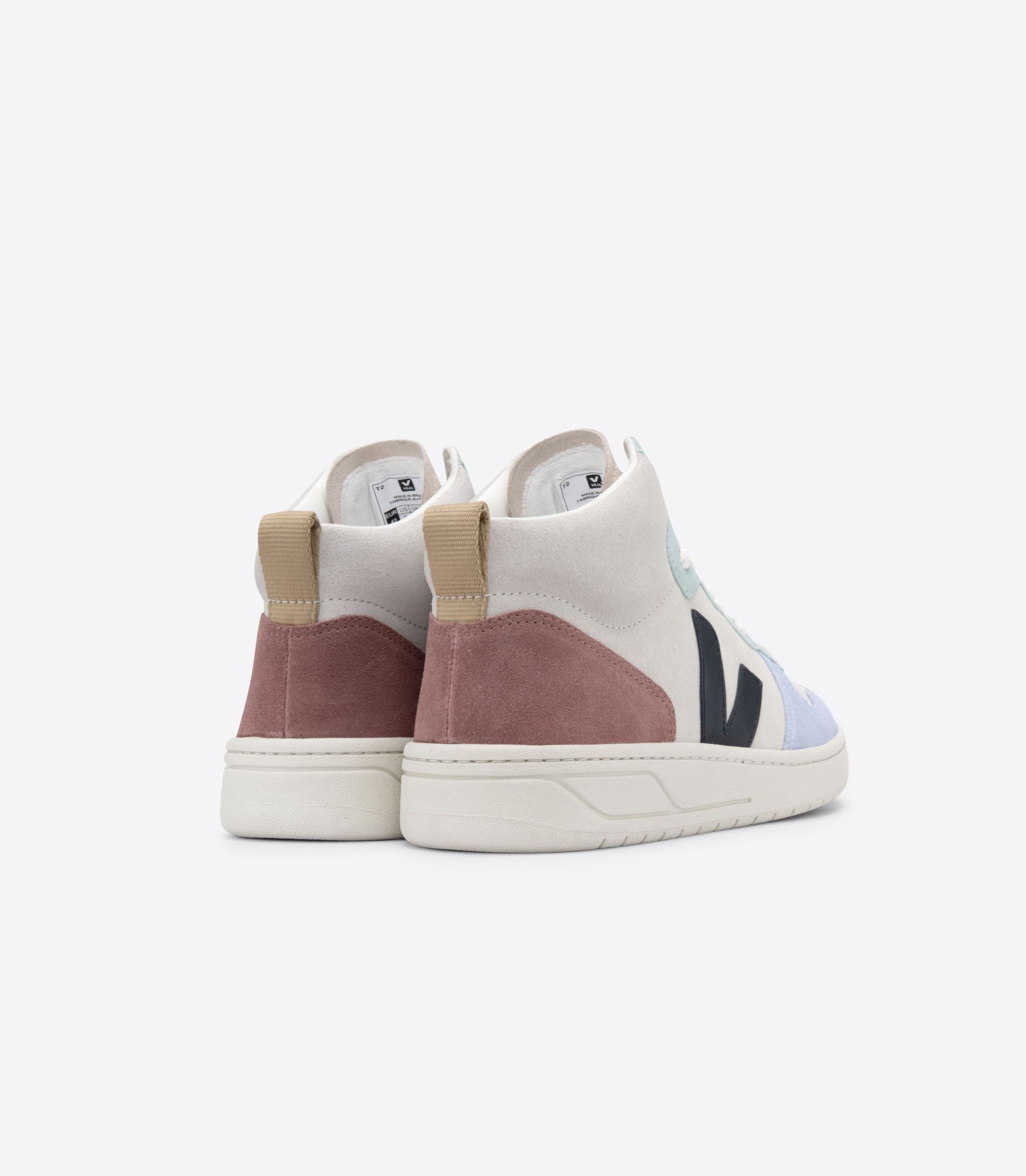 Veja V-15 Suede Women's Sneakers Multicolor Beige Black | VJ75380Q