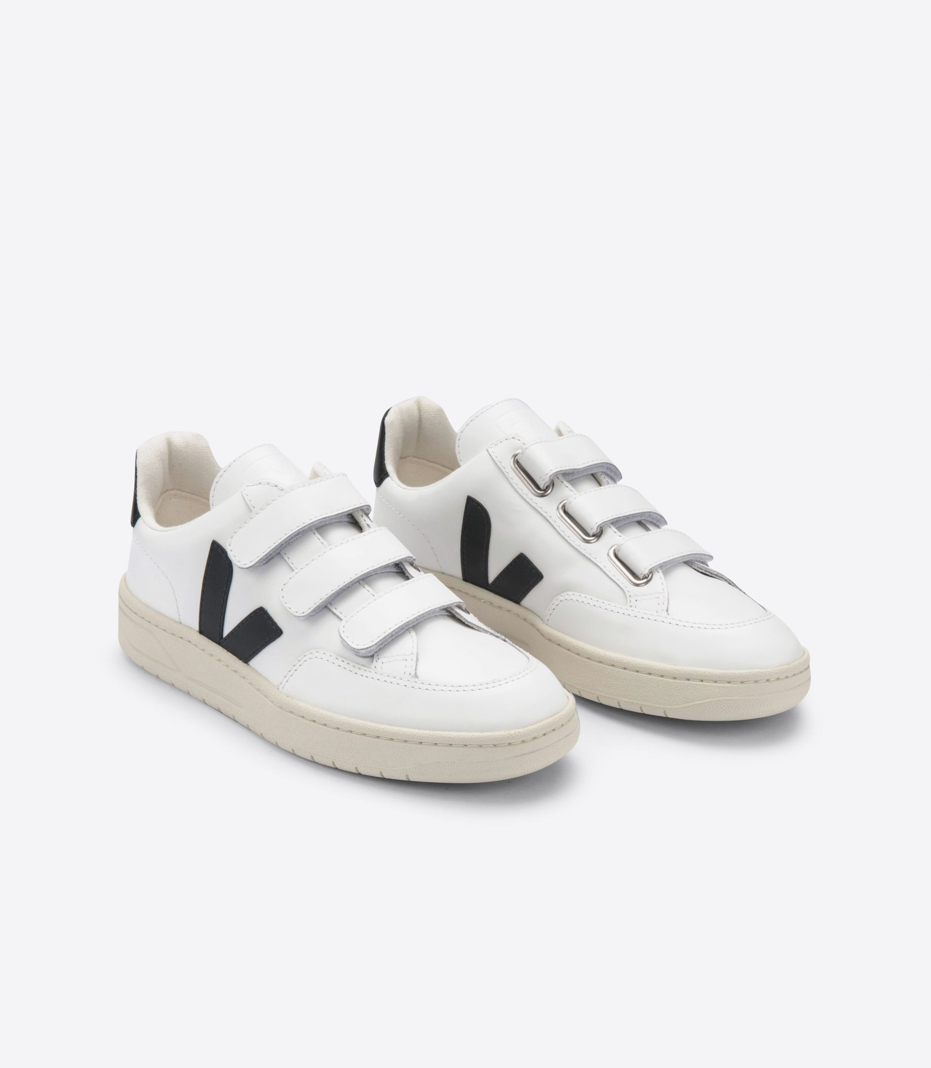 Veja V-Lock Leather Men's Sneakers White Black | VJ78031J