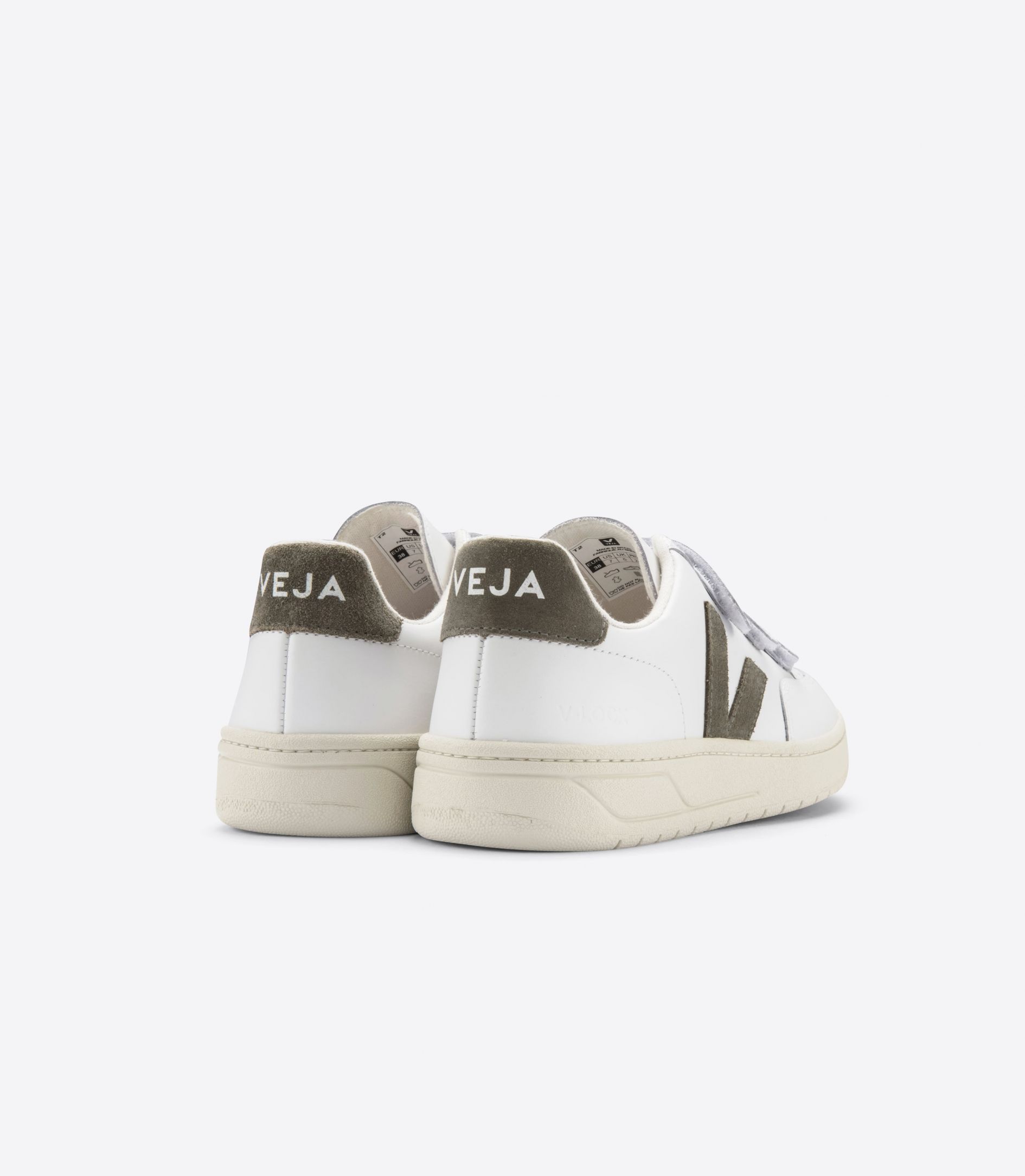 Veja V-Lock Leather Men's Sneakers White Khaki | VJ91340K