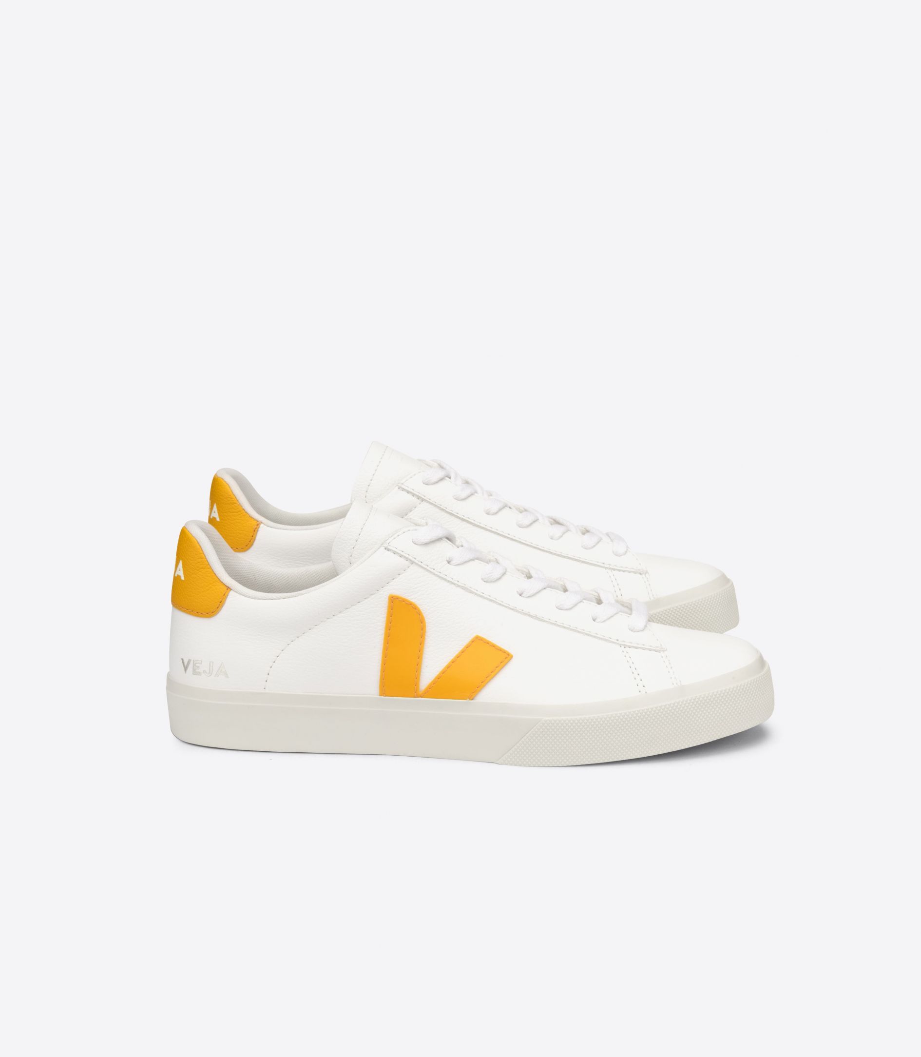 Veja Campo Chromefree Leather Women's Sneakers White Yellow | VJ12640E