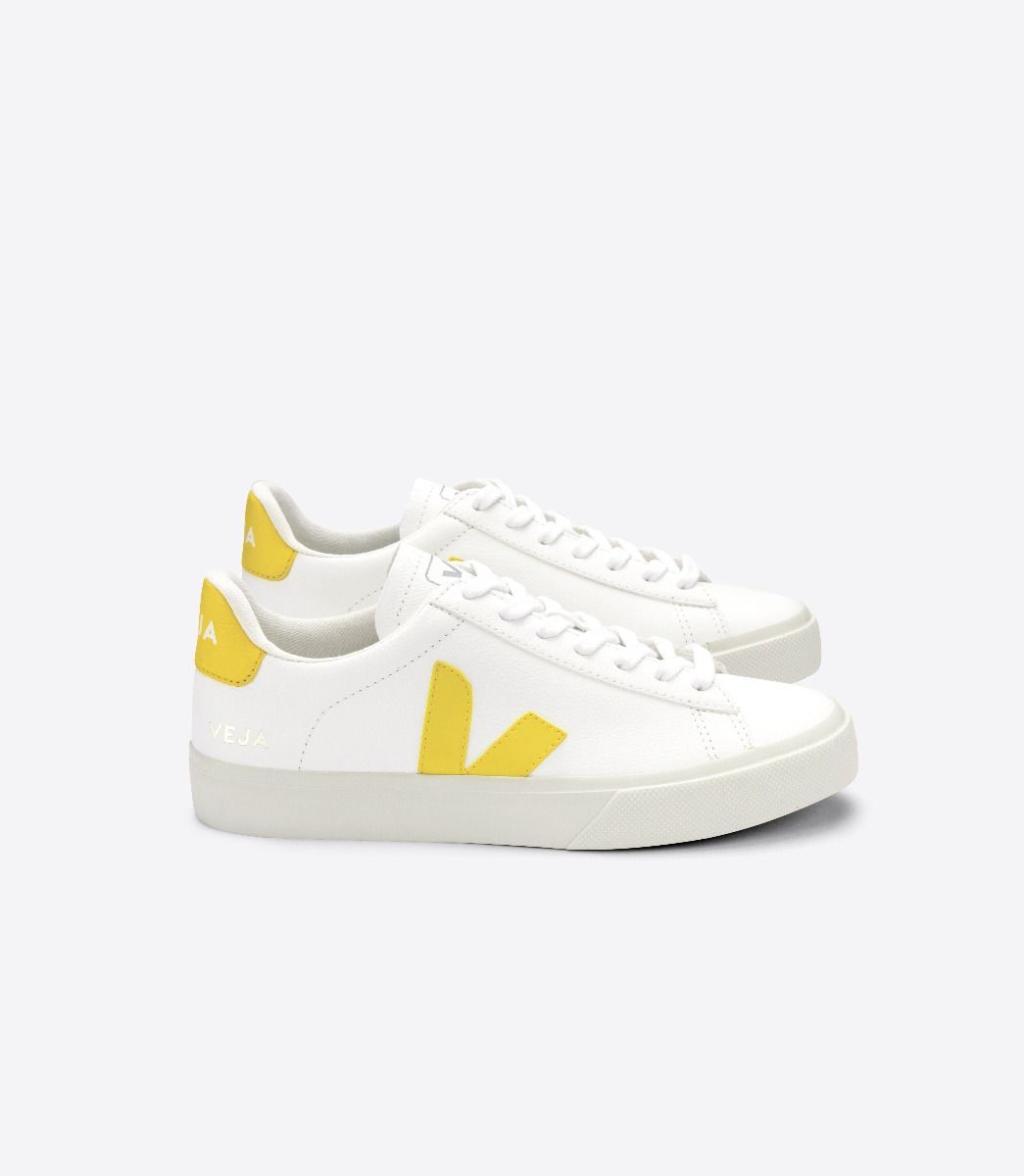 Veja Campo Chromefree Women's Sneakers White Yellow | VJ41089H