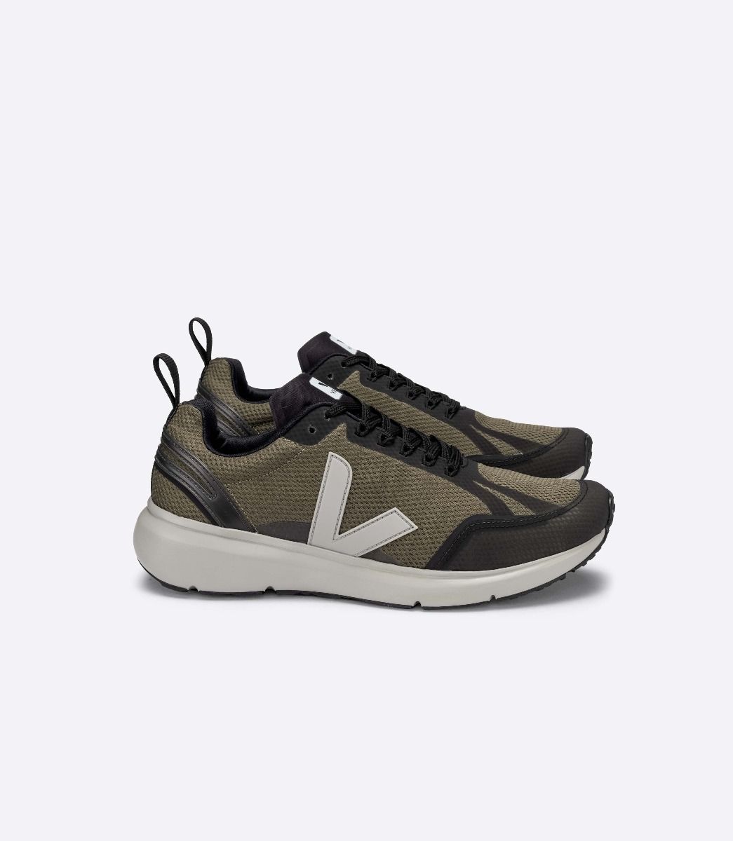 Veja Condor 2 Alveomesh Men's Running Shoes Khaki Grey Black | VJ96530F