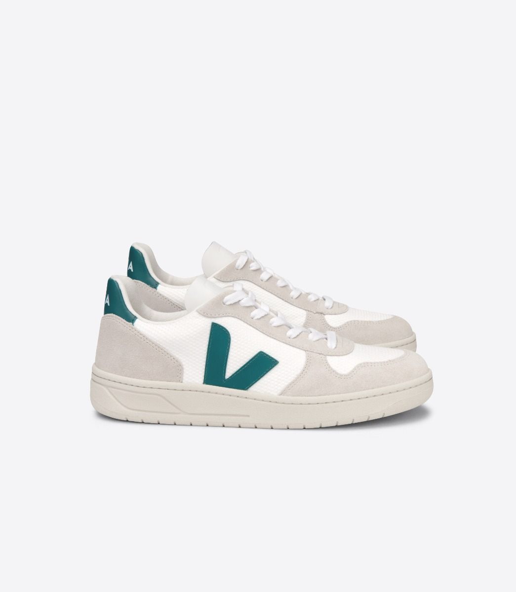 Veja V-10 B-Mesh Men's Sneakers White Brown | VJ69253Y