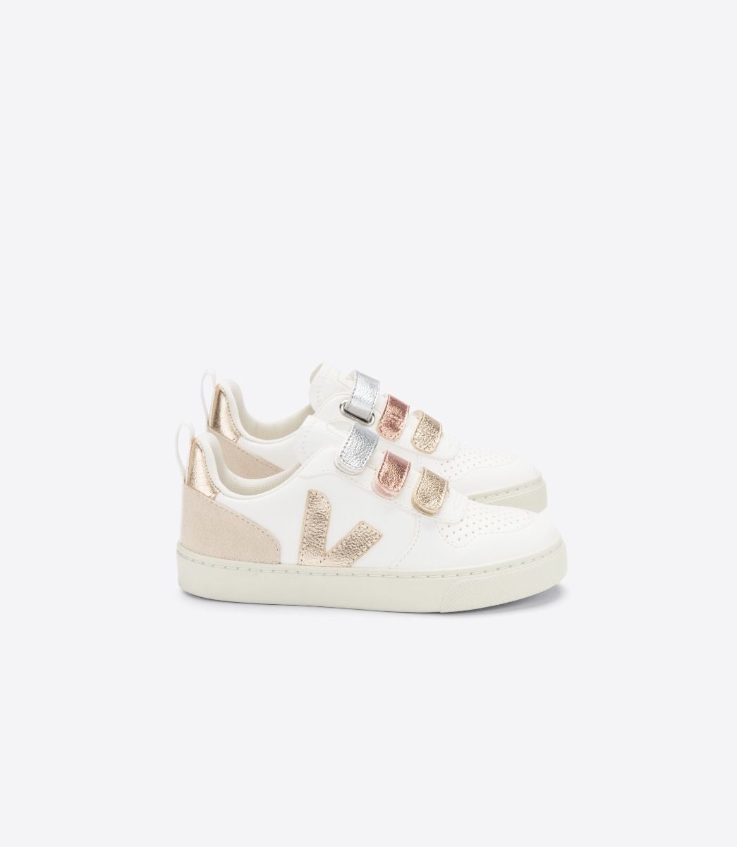 Veja V-10 Chromefree Kids' Sneakers Multicolor White | VJ03946Q