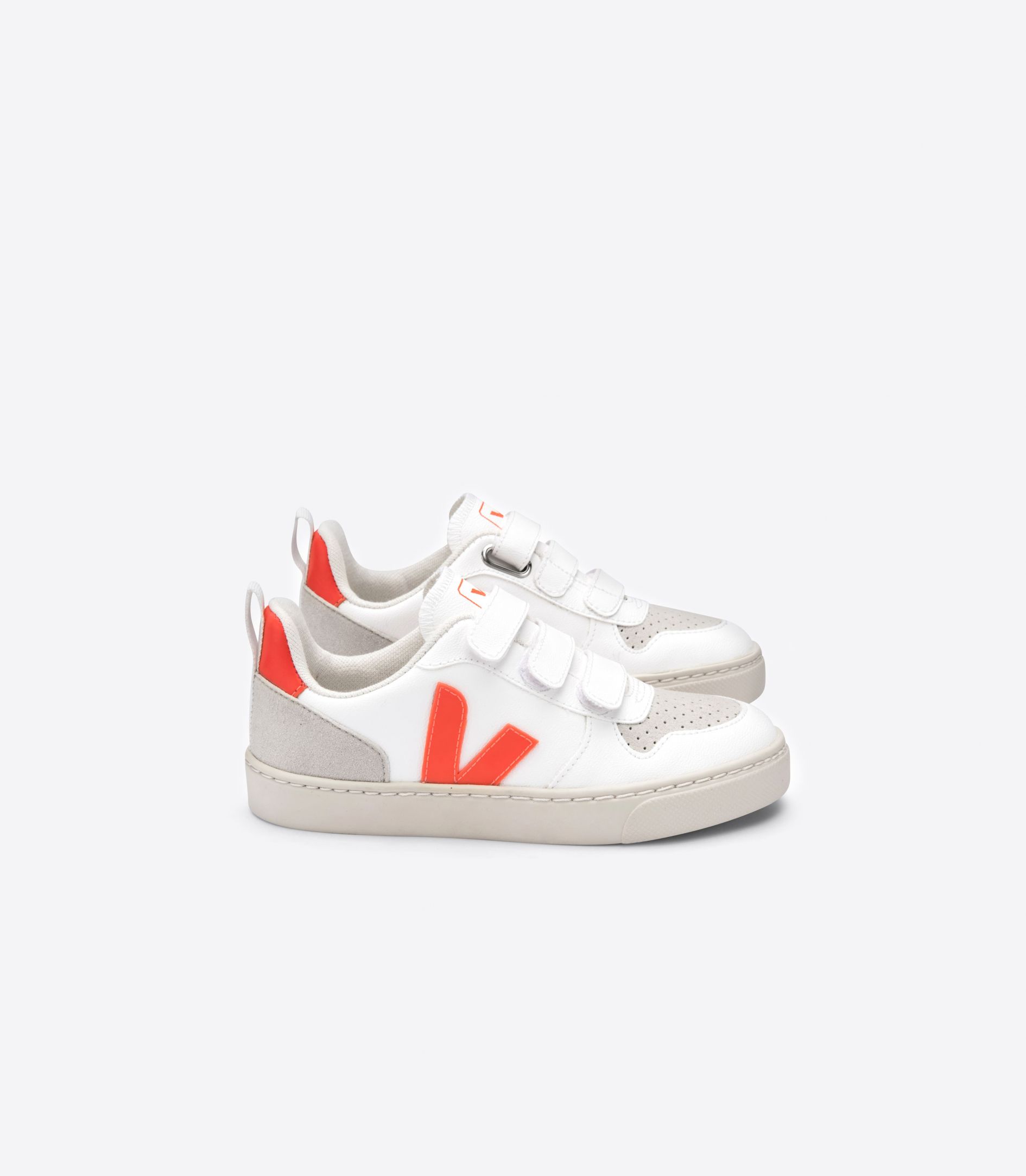 Veja V-10 Cwl Kids' Sneakers White Orange | VJ40187C