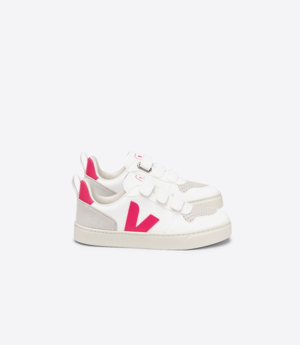 Veja V-10 Cwl Kids' Sneakers White Pink | VJ64387T