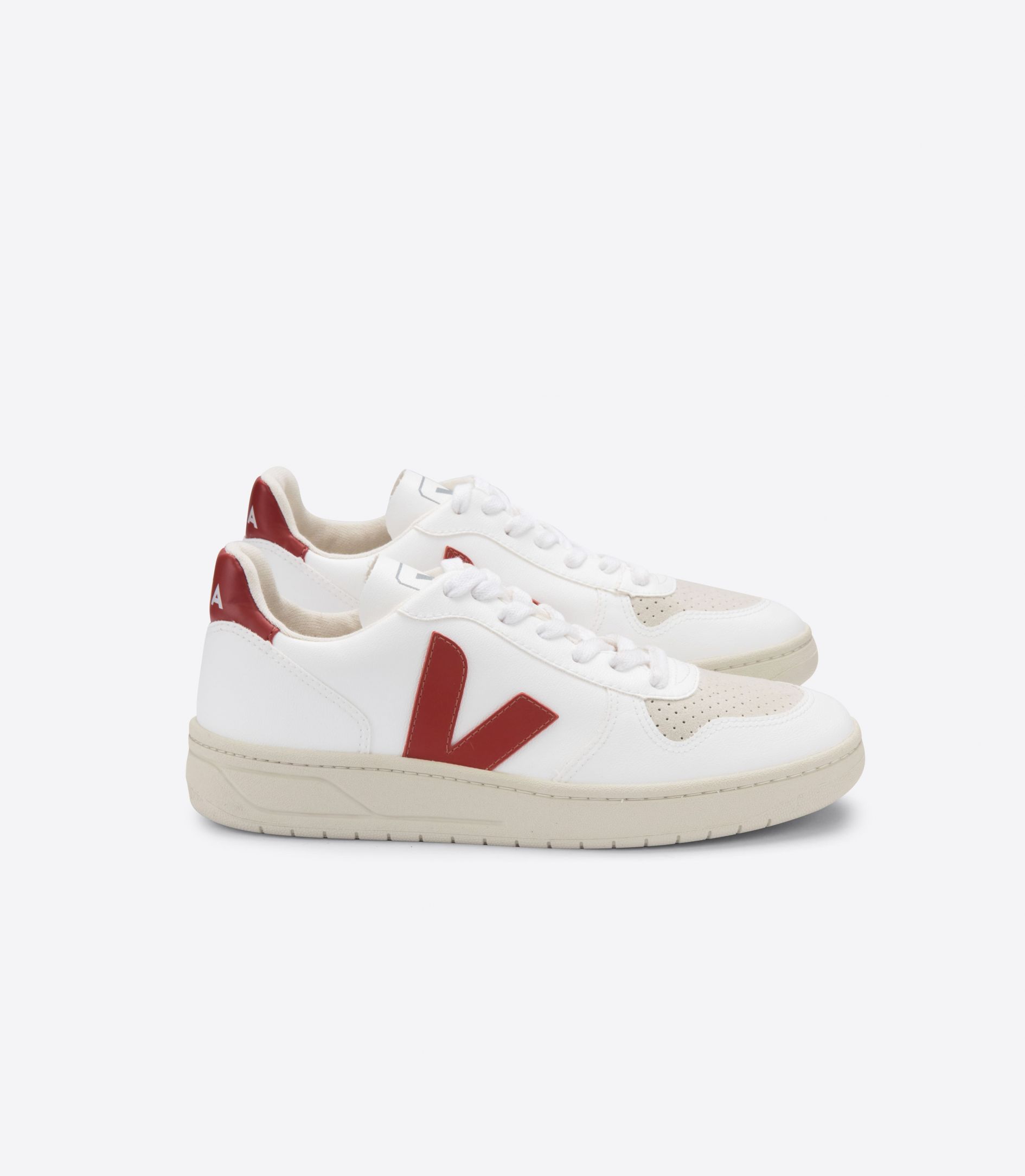 Veja V-10 Cwl Men's Sneakers White Red | VJ90682L