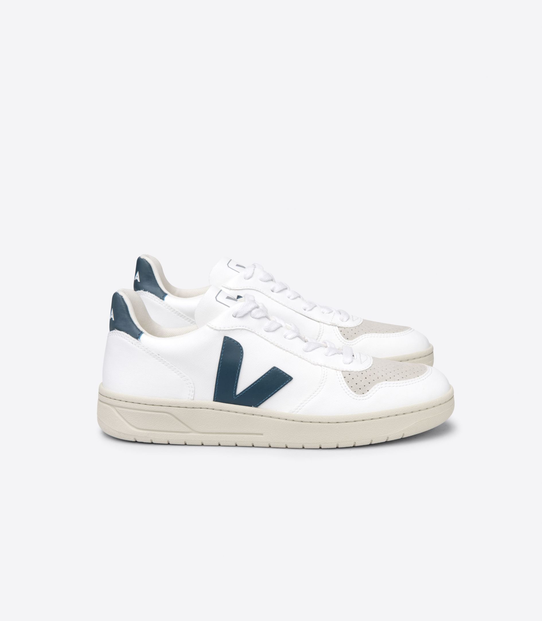 Veja V-10 Cwl Vegan Women's Shoes White Navy | VJ39764T