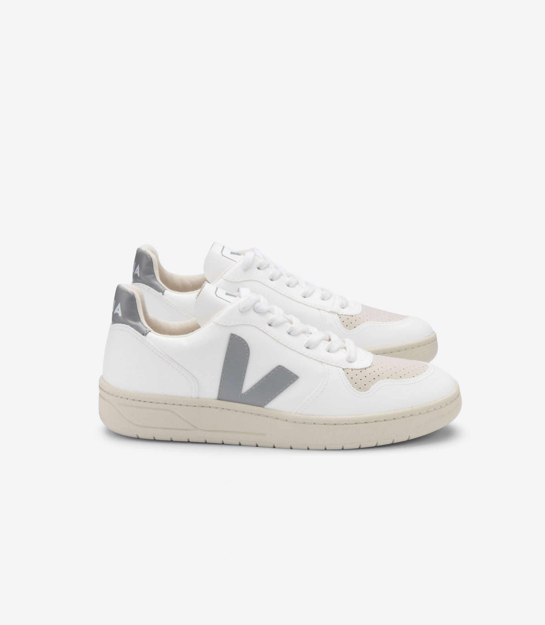 Veja V-10 Cwl Women's Sneakers White Grey | VJ46108Q