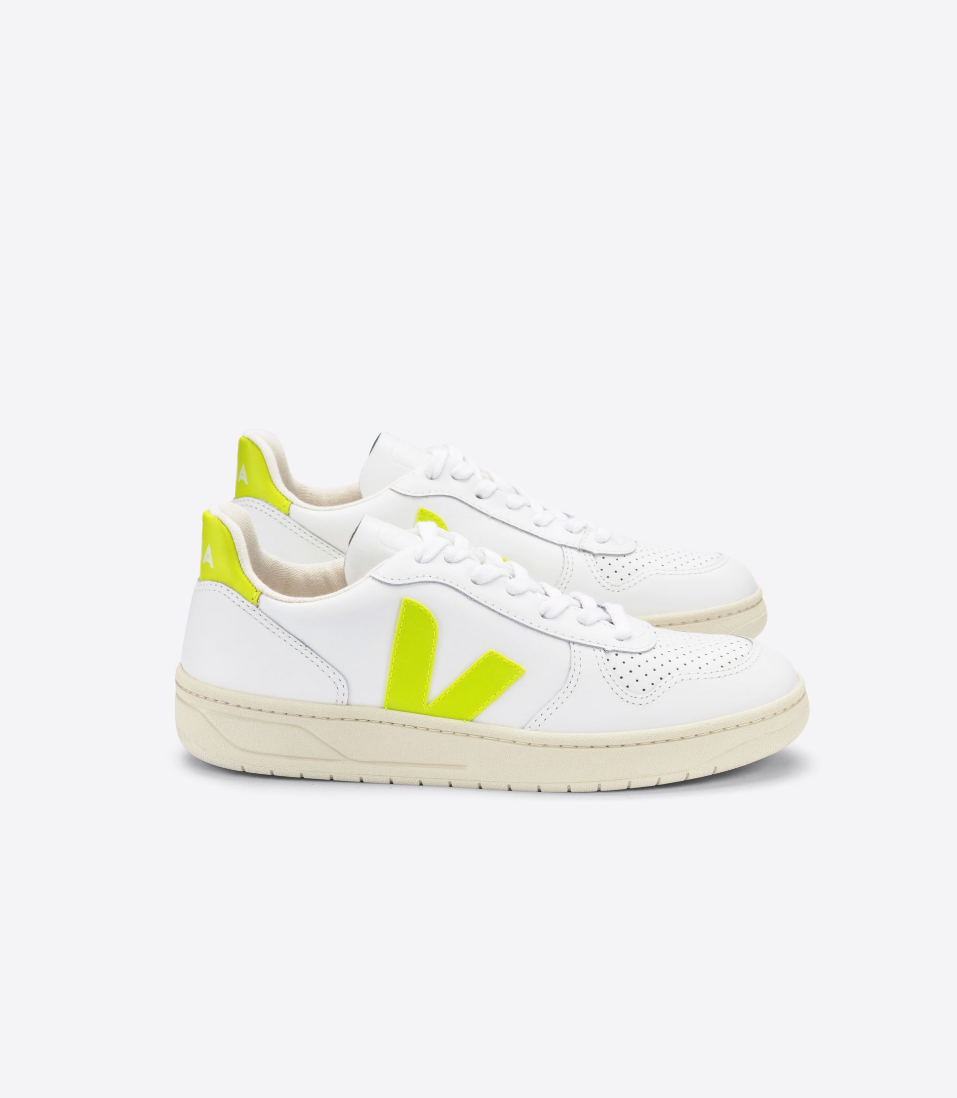 Veja V-10 Leather Women's Sneakers White | VJ60853W