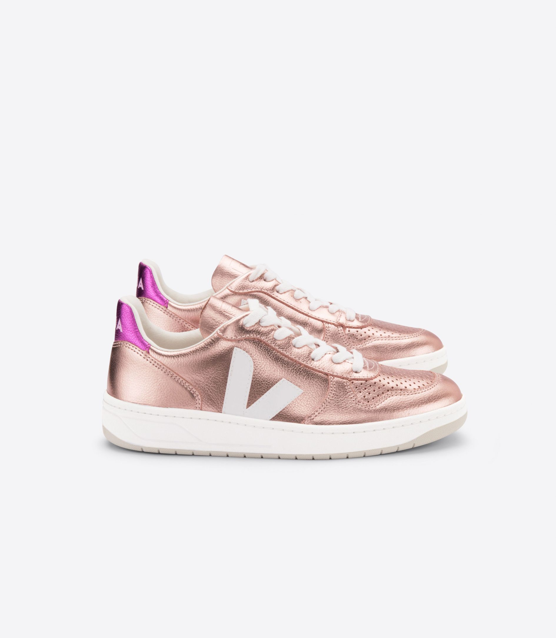 Veja V-10 Leather Women's Sneakers White | VJ72064L