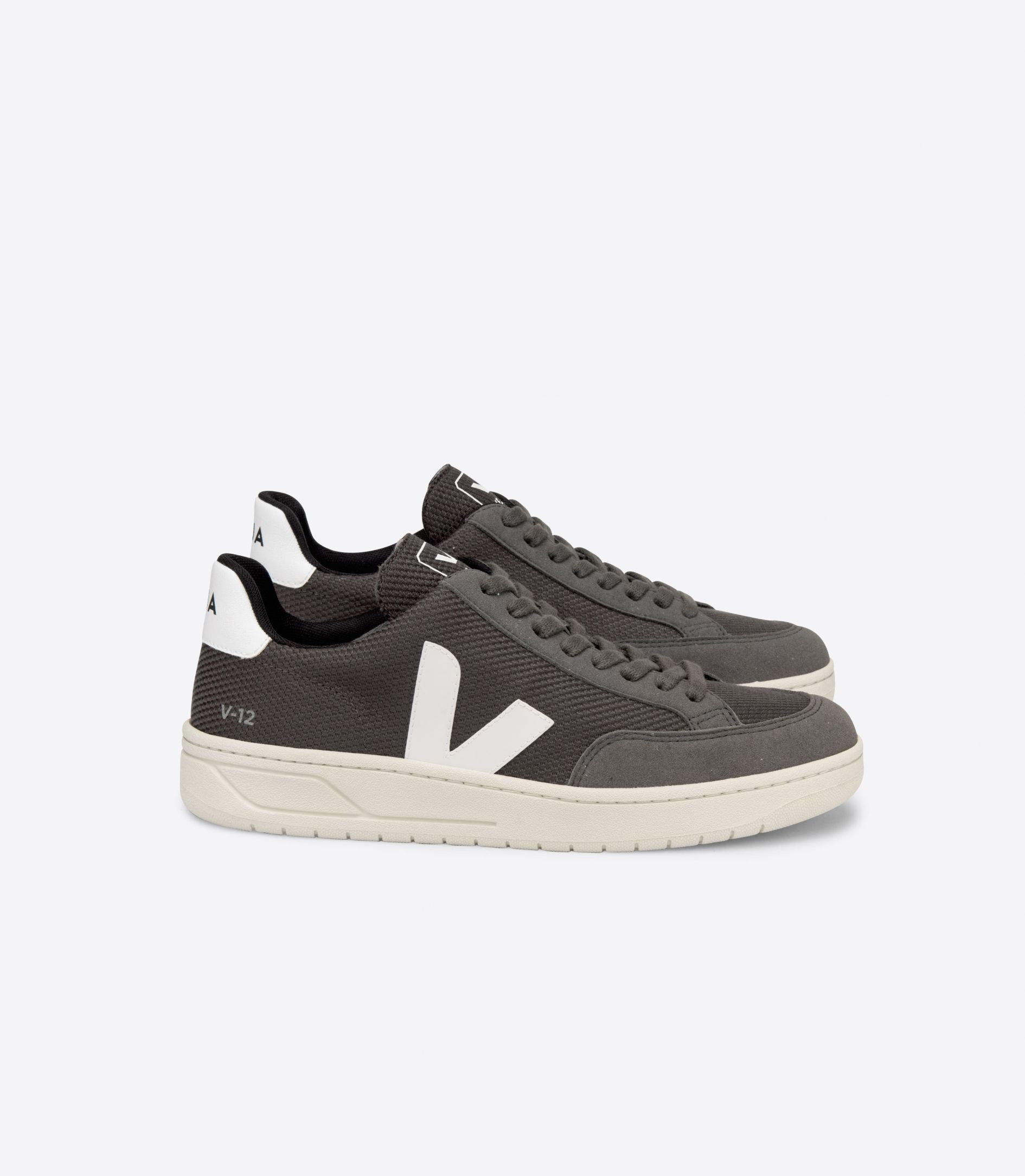 Veja V-12 B-Mesh Women's Sneakers Dark Grey White | VJ65140V