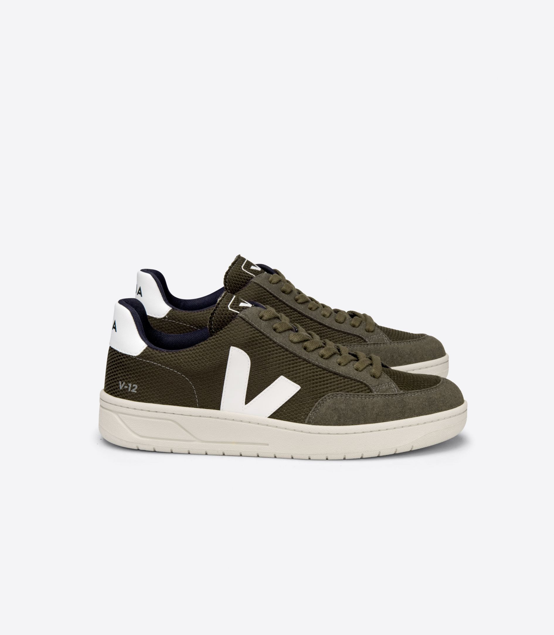 Veja V-12 Vegan B-Mesh Women's Sneakers Olive White | VJ95761T